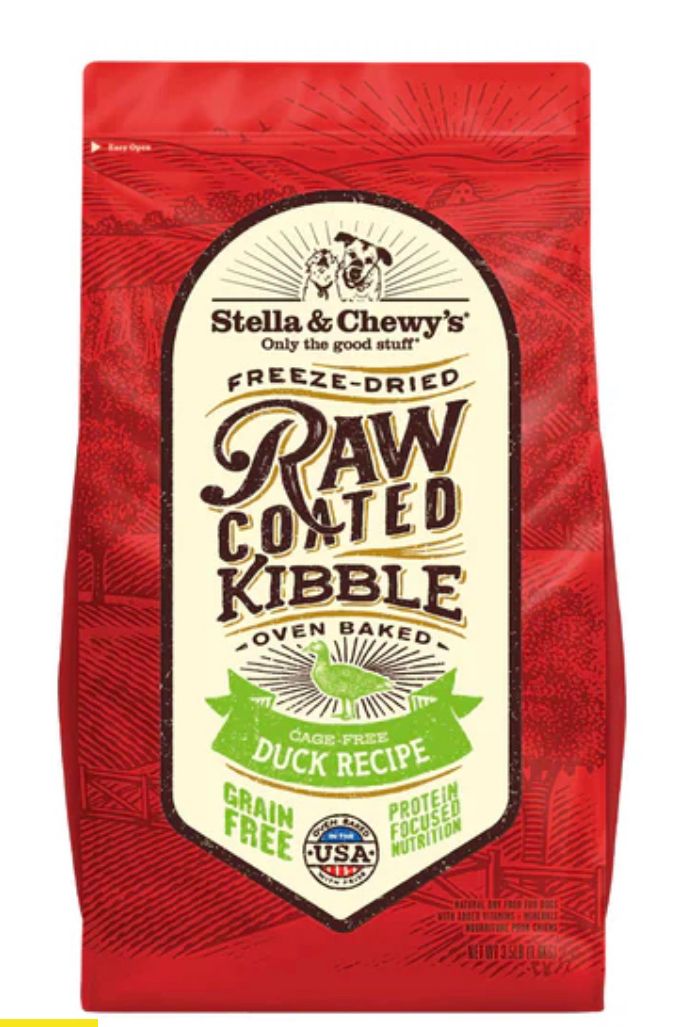 STELLA &amp; CHEWY RAW COATED DUCK RECIPE DOG FOOD 3.5LBS