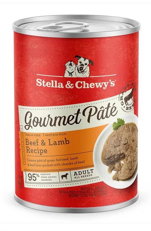STELLA &amp; CHEWYS GOURMET BEEF &amp; LAMB RECIPE DOG FOOD 12.5OZ