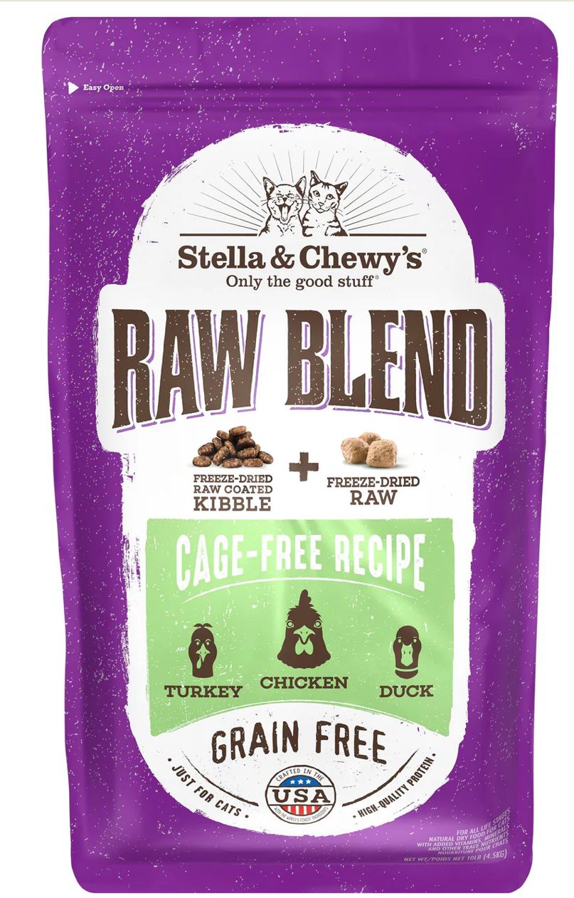 STELLA &amp; CHEWYS RAW BLEND CAGE FREE RECIPE CAT FOOD 5LBS