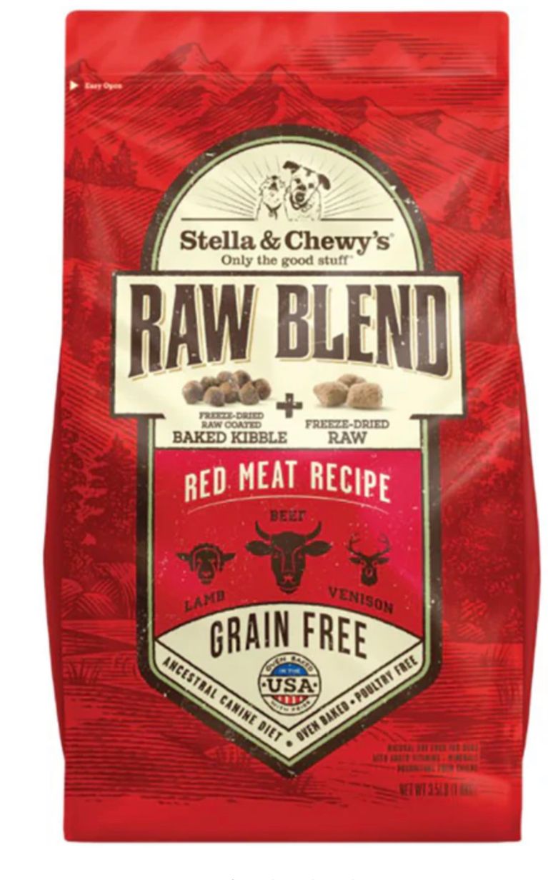 STELLA &amp; CHEWYS RAW BLEND RED MEAT RECIPE DOG FOOD 22LBS