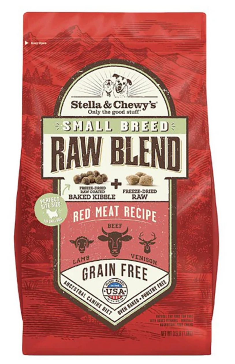 STELLA &amp; CHEWYS RAW BLEND SMALL BREED RED MEAT RECIPE DOG FOOD 3.5LBS
