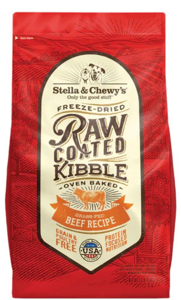 *STELLA &amp; CHEWYS RAW COATED BEEF RECIPE DOG FOOD 22LBS