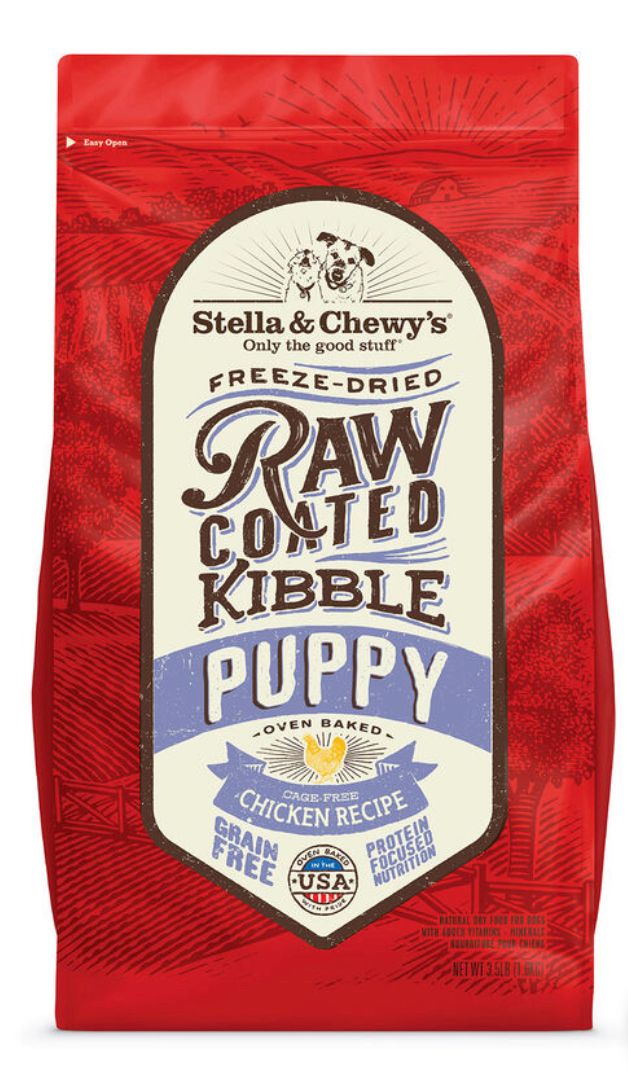 STELLA &amp; CHEWYS RAW COATED CHICKEN PUPPY RECIPE DOG FOOD 10LBS