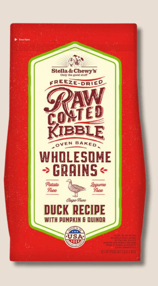 STELLA &amp; CHEWYS RAW COATED DUCK WITH GRAINS RECIPE DOG FOOD 3.5LBS