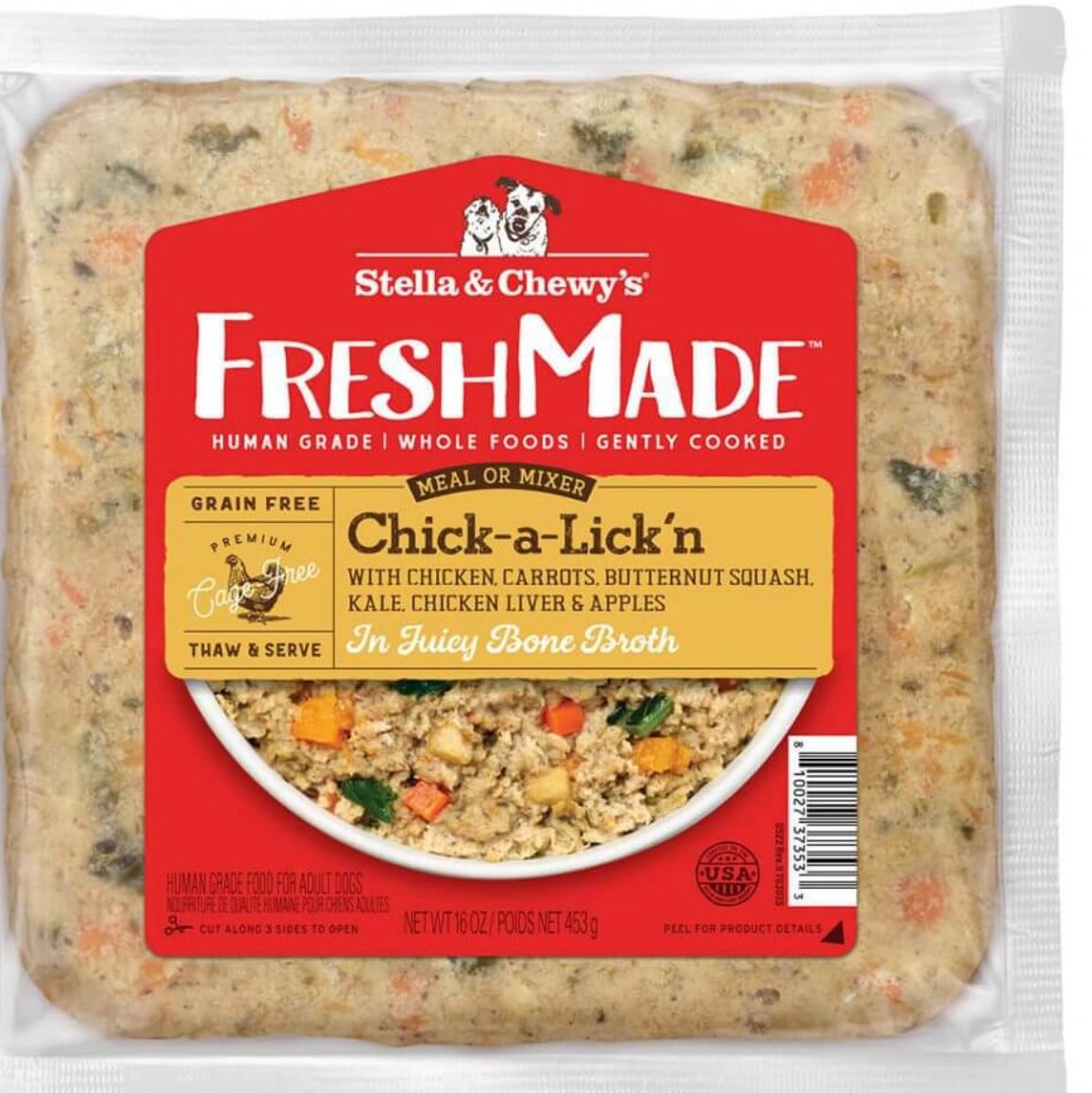 STELLA &amp; CHEWYS FRESHMADE  CHICK-A-LICKIN DOG FOOD 16OZ