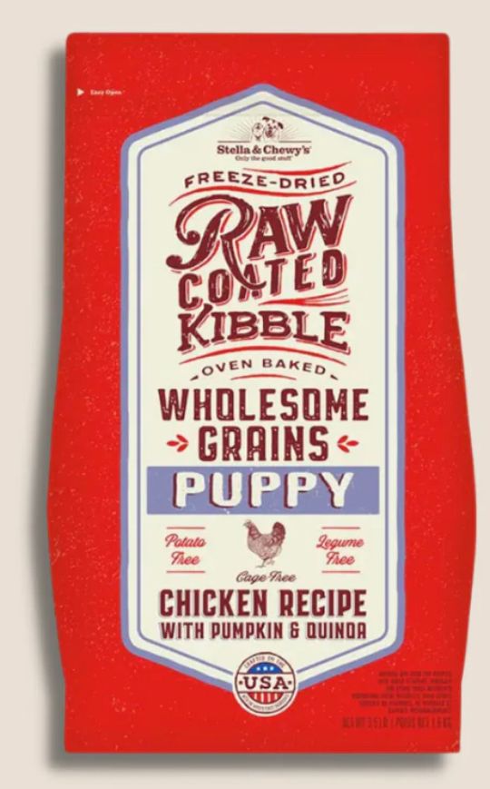 *STELLA &amp; CHEWYS RAW COATED CHICKEN WITH GRAINS PUPPY RECIPE DOG FOOD 3.5LBS