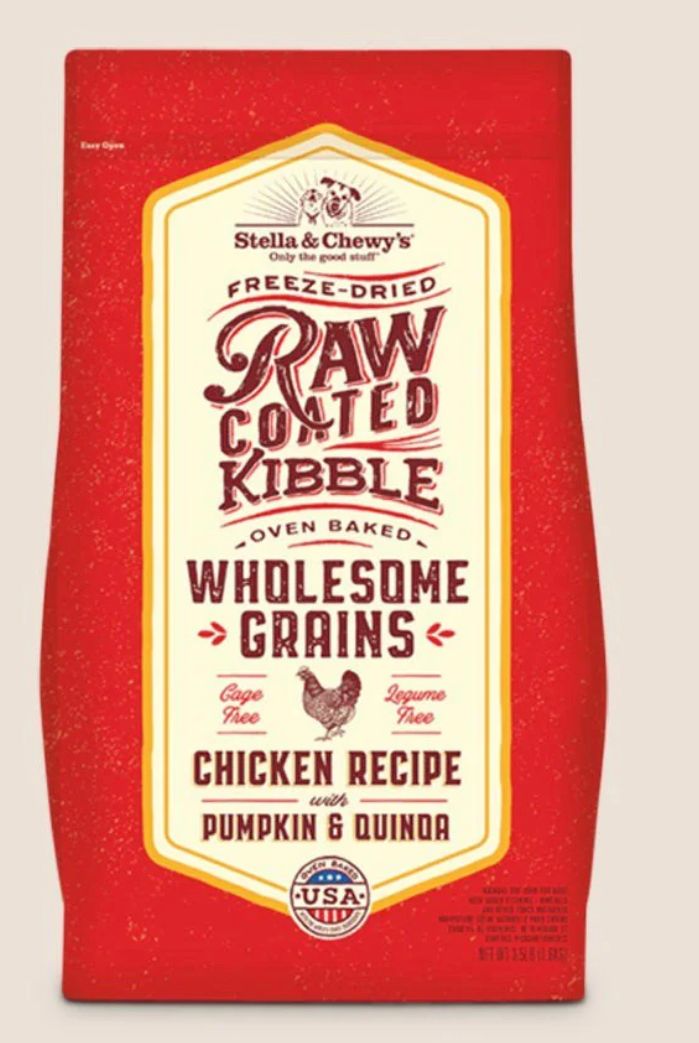 *STELLA &amp; CHEWYS RAW COATED CHICKEN WITH GRAINS RECIPE DOG FOOD 22LBS