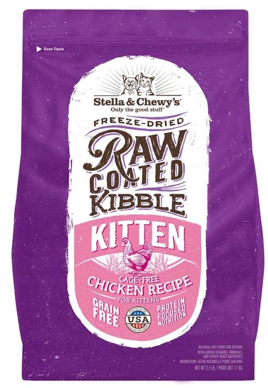 STELLA &amp; CHEWYS RAW COATED KIBBLE KITTEN CAGE-FREE CHICKEN RECIPE FOR KITTENS  5LBS