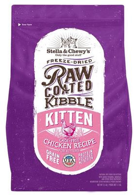 STELLA &amp; CHEWYS RAW COATED KIBBLE KITTEN CAGE-FREE CHICKEN RECIPE FOR KITTENS  5LBS