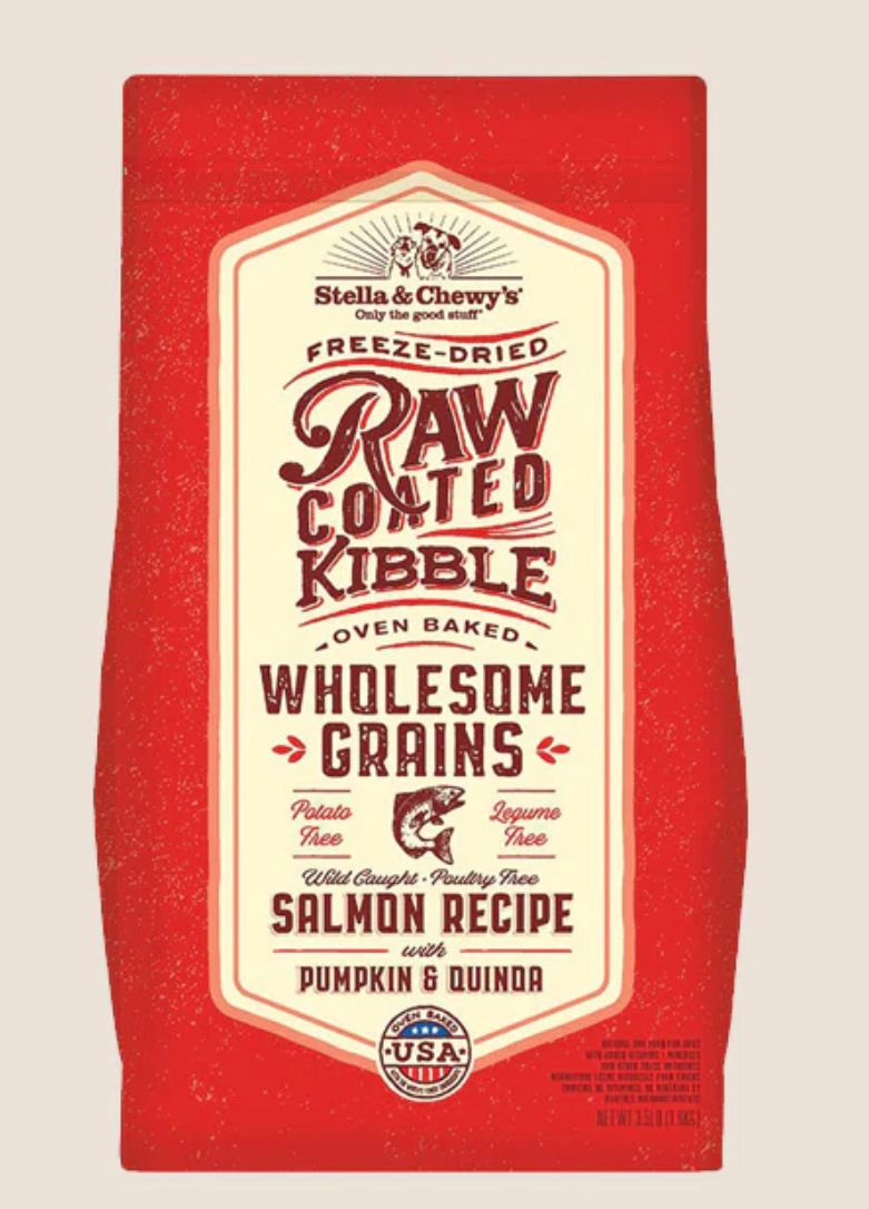 STELLA &amp; CHEWYS RAW COATED WILD CAUGHT SALMON WITH GRAINS RECIPE DOG FOOD 3.5LBS