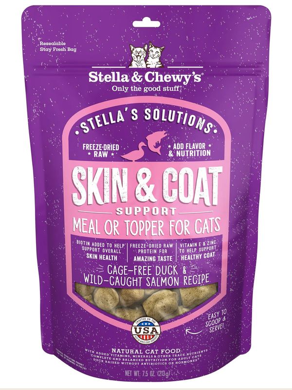 STELLA &amp; CHEWYS STELLA SOLUTIONS SKIN &amp; COAT SUPPORT CAT FOOD 7.5OZ