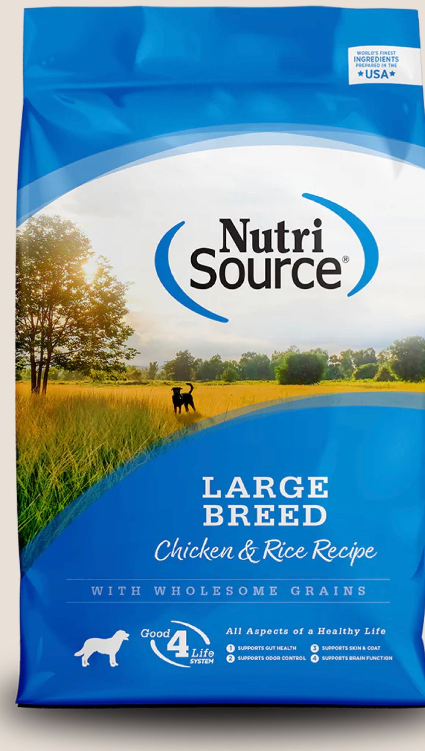 NUTRISOURCE LARGE BREED CHICKEN &amp; RICE DOG FOOD 26LBS