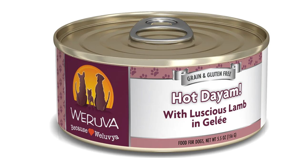 WERUVA HOT DAYAM DOG FOOD CASE OF 24/5.5OZ
