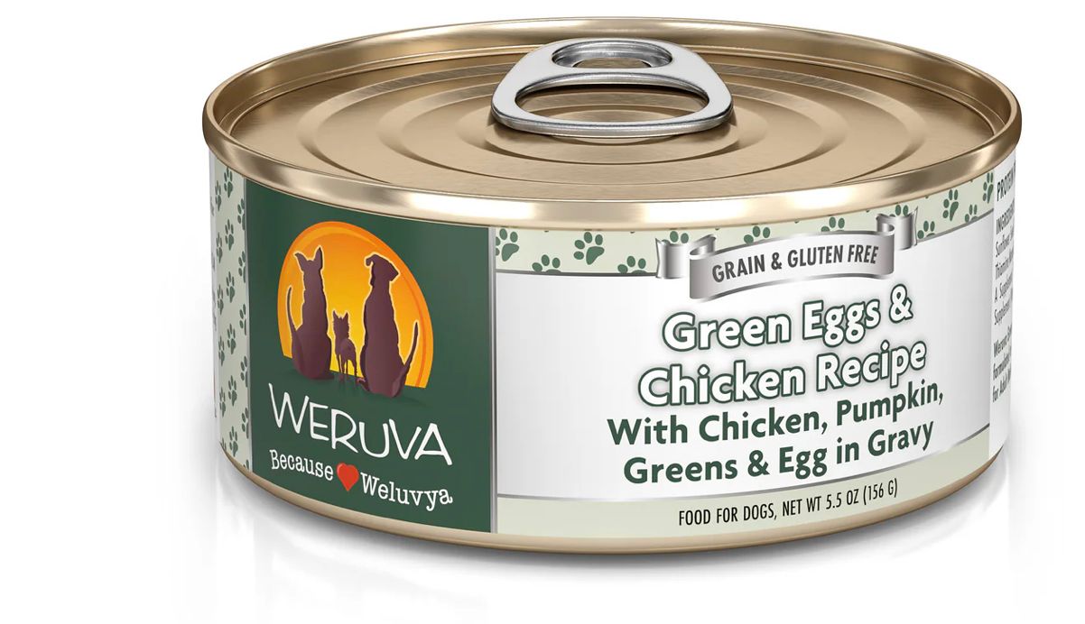 *WERUVA GREEN EGGS &amp; CHICKEN RECIPE DOG FOOD 5.5OZ
