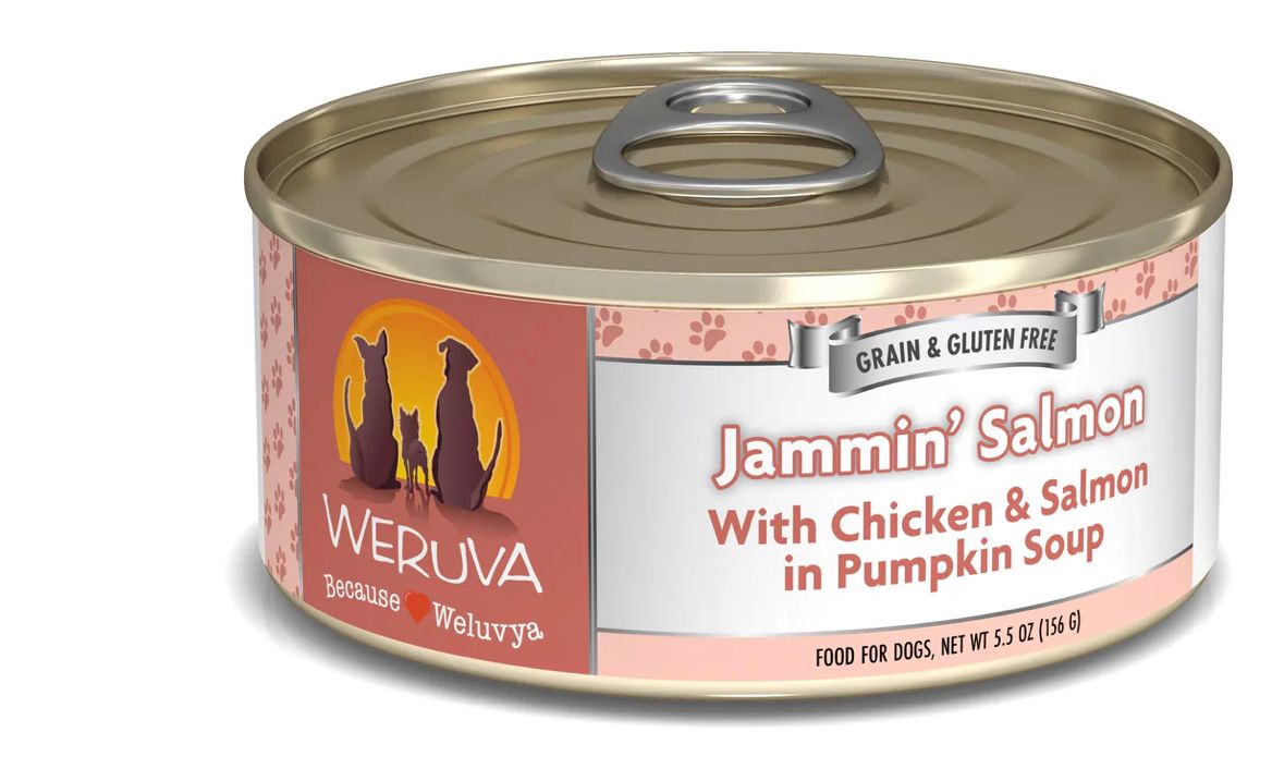 WERUVA JAMMIN SALMON DOG FOOD 5.5OZ
