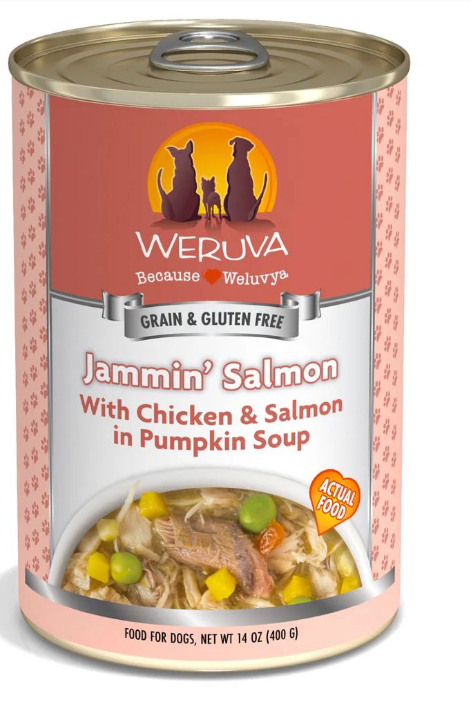 WERUVA JAMMIN SALMON DOG FOOD CASE OF 12/14OZ