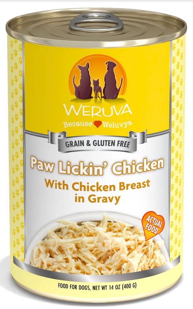 WERUVA PAW LICKIN CHICKEN DOG FOOD CASE OF 12/14OZ