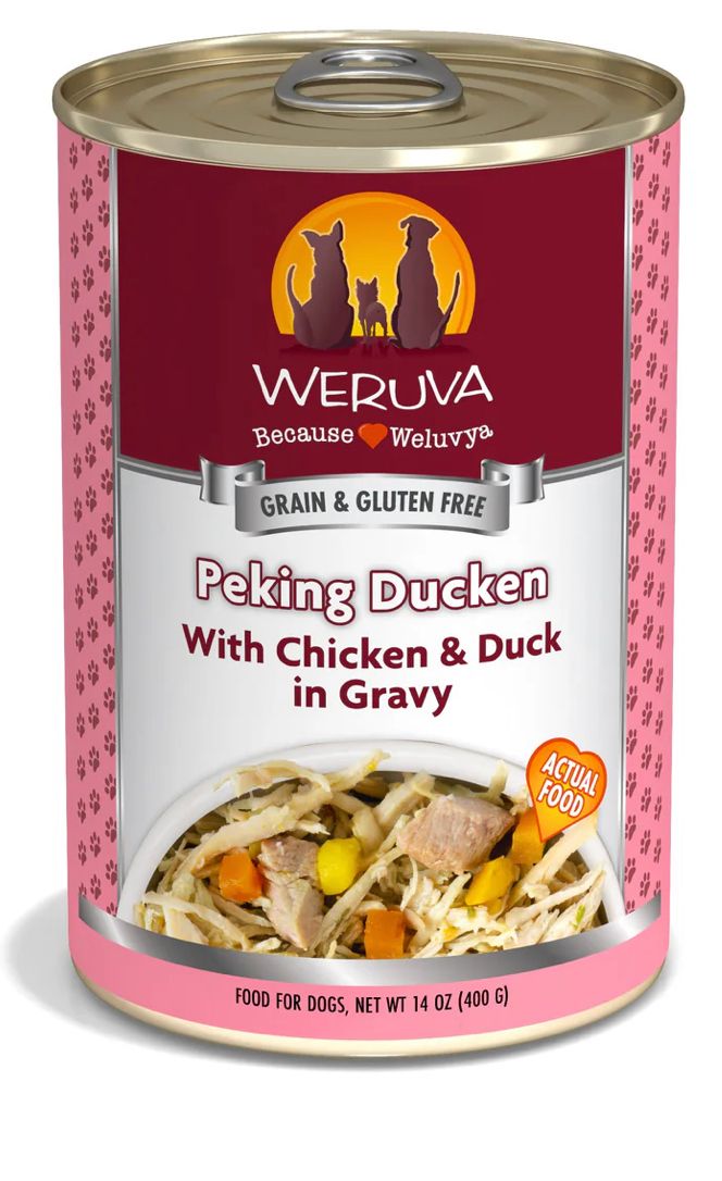 WERUVA PEKING DUCKEN DOG FOOD CASE OF 12/14OZ