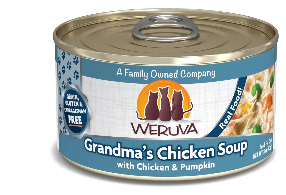 WERUVA GRANDMAS CHICKEN SOUP CAT FOOD CASE OF 24/3OZ