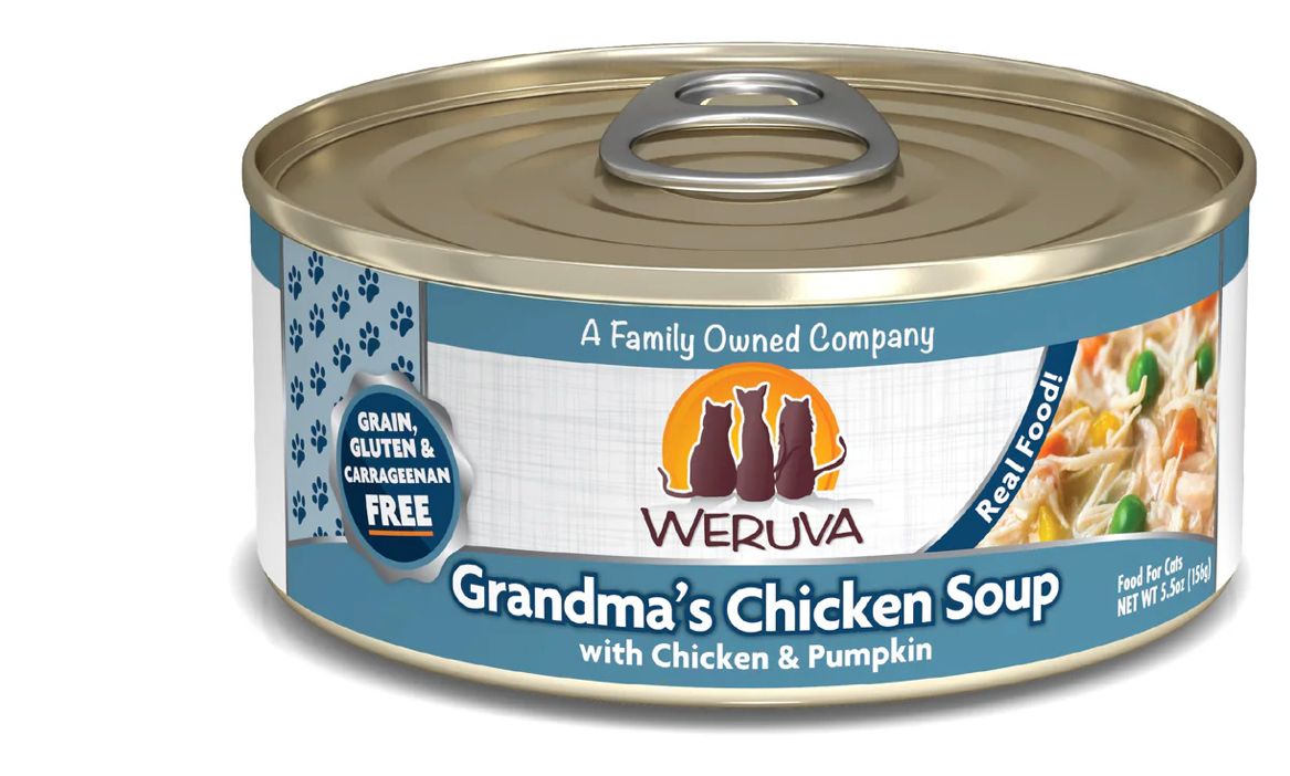 WERUVA GRANDMAS CHICKEN SOUP CAT FOOD CASE OF 24/5.5OZ
