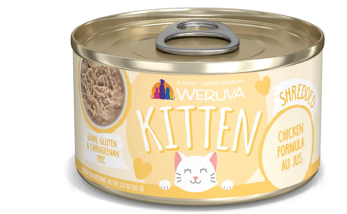 *WERUVA KITTEN CHICKEN AU JUS CAT FOOD CASE OF 12/3OZ