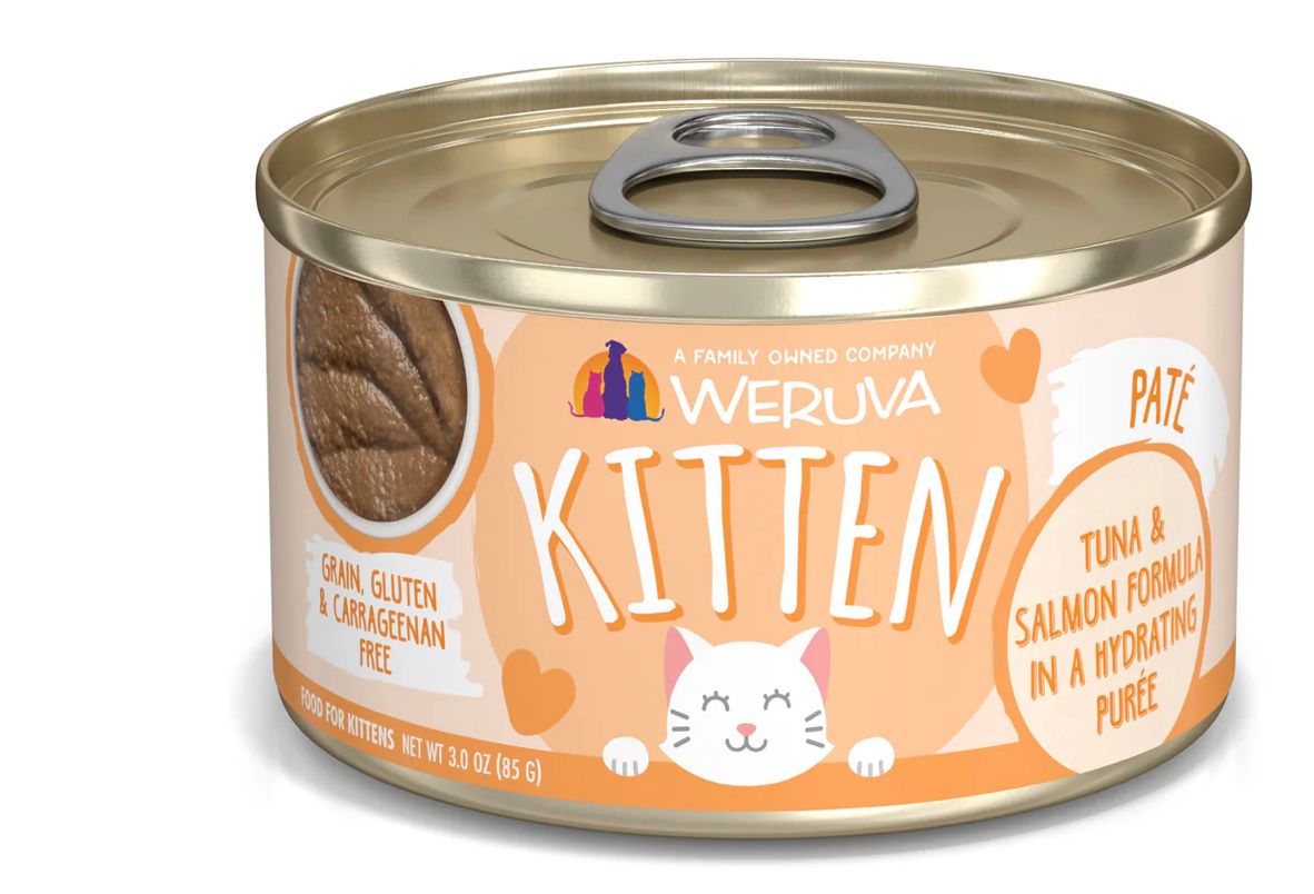 *WERUVA KITTEN TUNA &amp; SALMON FORMULA PUREE CAT FOOD 3OZ