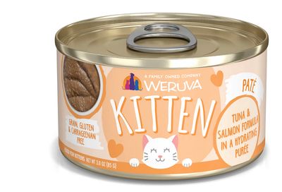 WERUVA KITTEN TUNA &amp; SALMON FORMULA PUREE CAT FOOD CASE OF 12/3OZ