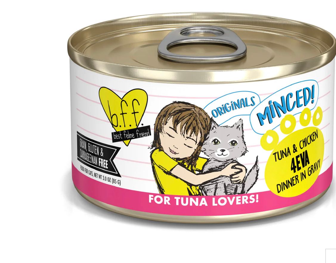 *WERUVA BFF 4EVA TUNA &amp; CHICKEN DINNER CAT FOOD 3OZ