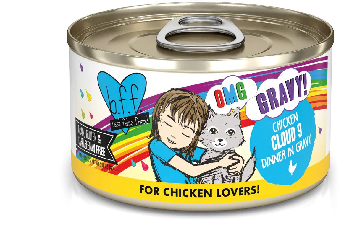 WERUVA BFF OMG CLOUD 9 CHICKEN DINNER CAT FOOD CASE OF 12/2.8OZ