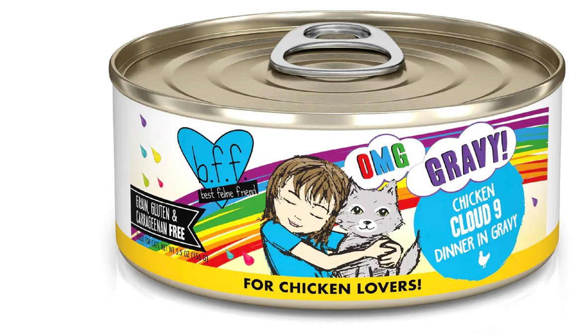 WERUVA BFF OMG CLOUD 9 CHICKEN DINNER CAT FOOD CASE OF 8/5.5OZ