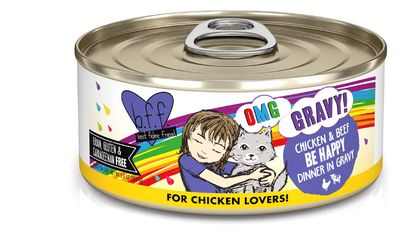 WERUVA BFF OMG BE HAPPY CHICKEN &amp; BEEF DINNER CAT FOOD 5.5OZ