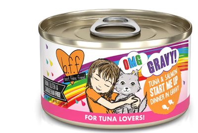 WERUVA BFF OMG START ME UP TUNA &amp; SALMON DINNER CAT FOOD 2.8OZ