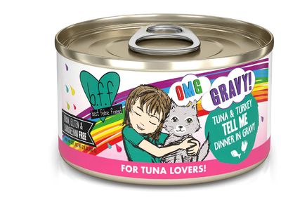 WERUVA BFF OMG TELL ME TUNA &amp; TURKEY DINNER CAT FOOD 3OZ