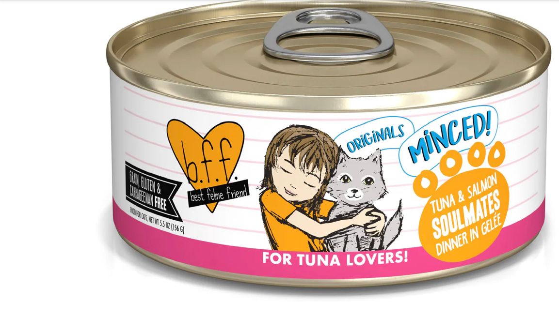 WERUVA BFF SOULMATES TUNA &amp; SALMON DINNER CAT FOOD CASE OF 24/ 5.5OZ