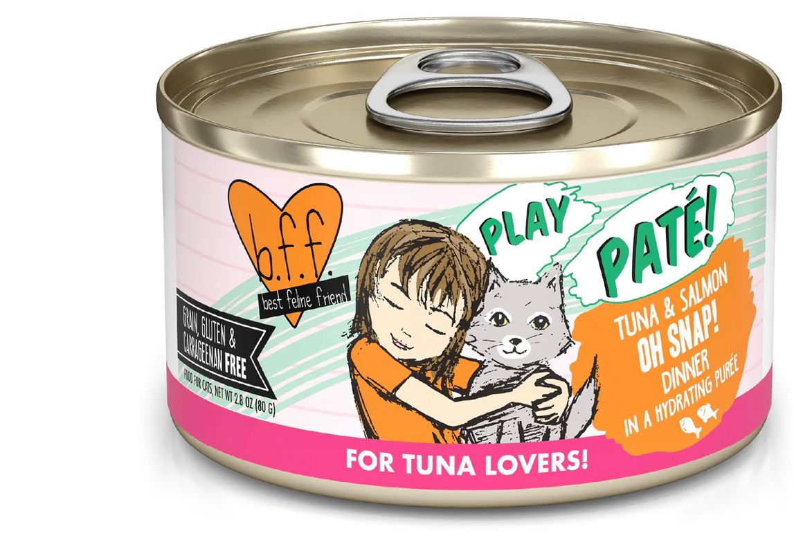 WERUVA BFF PLAY OH SNAP TUNA &amp; SALMON DINNER CAT FOOD CASE OF 12/2.8OZ