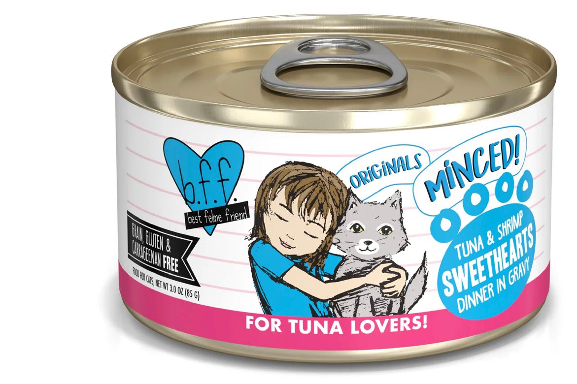 *WERUVA BFF SWEETHEARTS TUNA &amp; SHRIMP DINNER CAT FOOD 3OZ