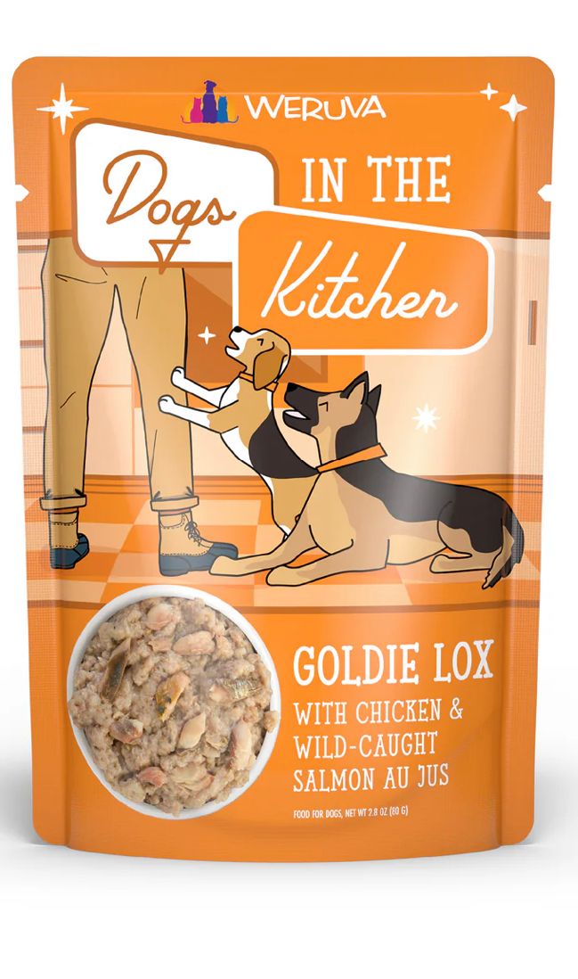 WERUVA DOGS IN THE KITCHEN GOLDIE LOX DOG FOOD 2.8OZ POUCH