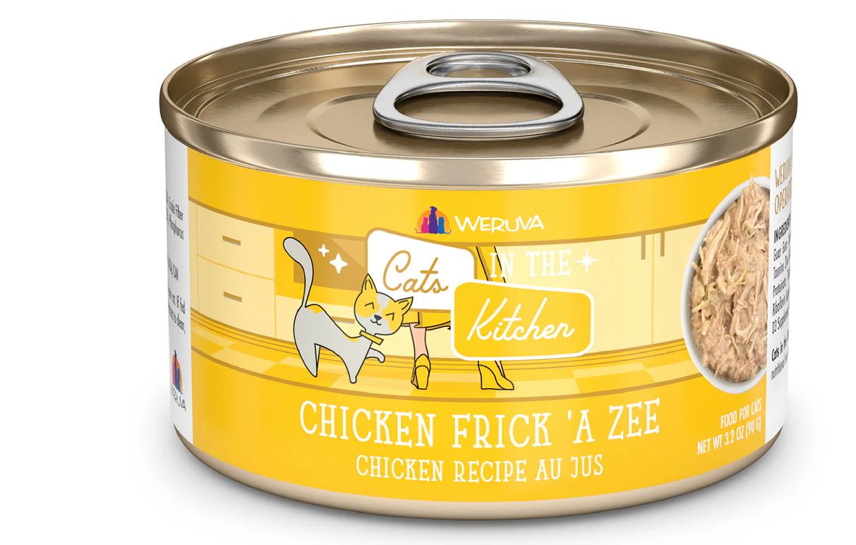 *WERUVA CATS IN THE KITCHEN CHICKEN FRICK A ZEE CAT FOOD 3.2OZ