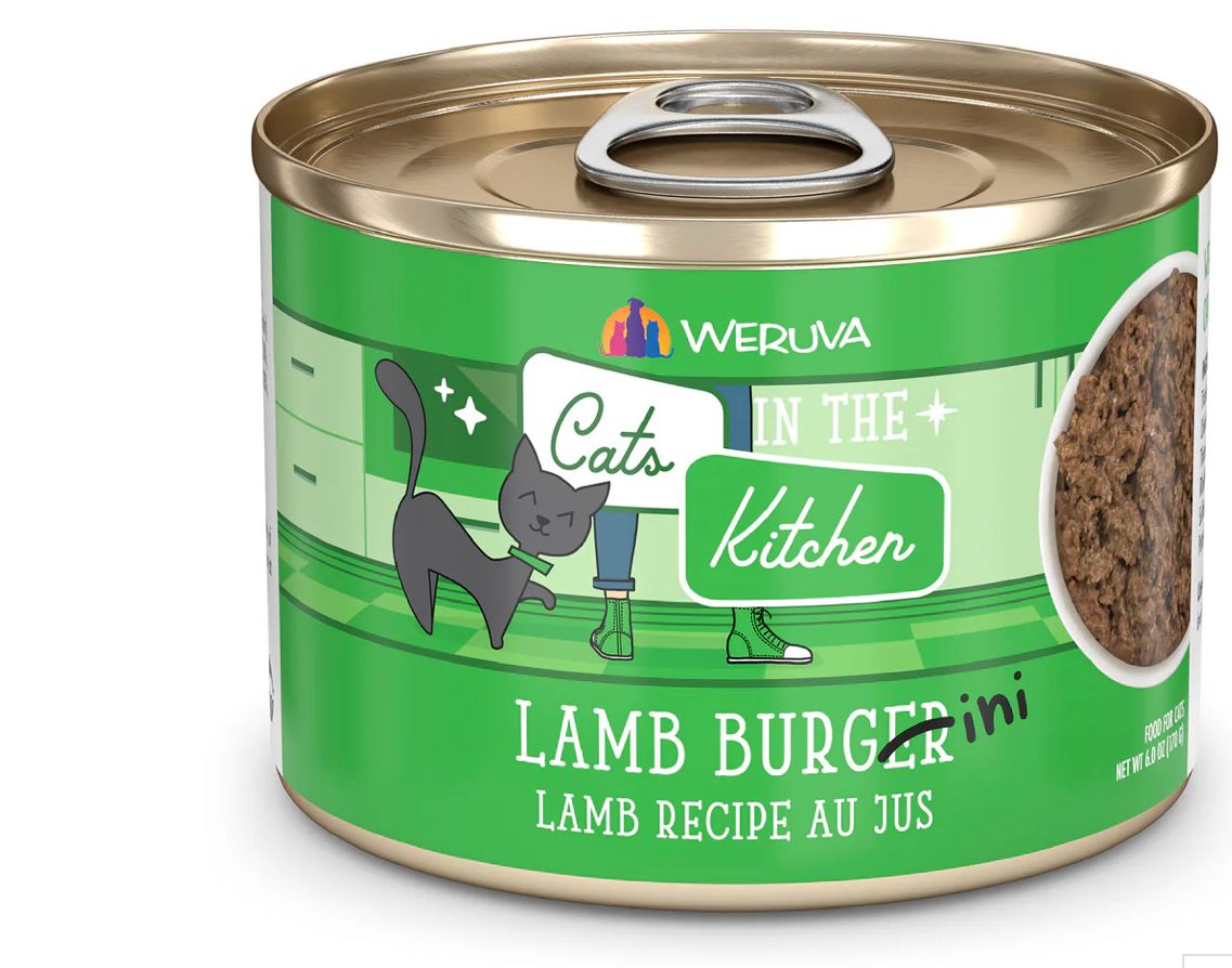 WERUVA CATS IN THE KITCHEN LAMB BURGER-INI CAT FOOD 6OZ