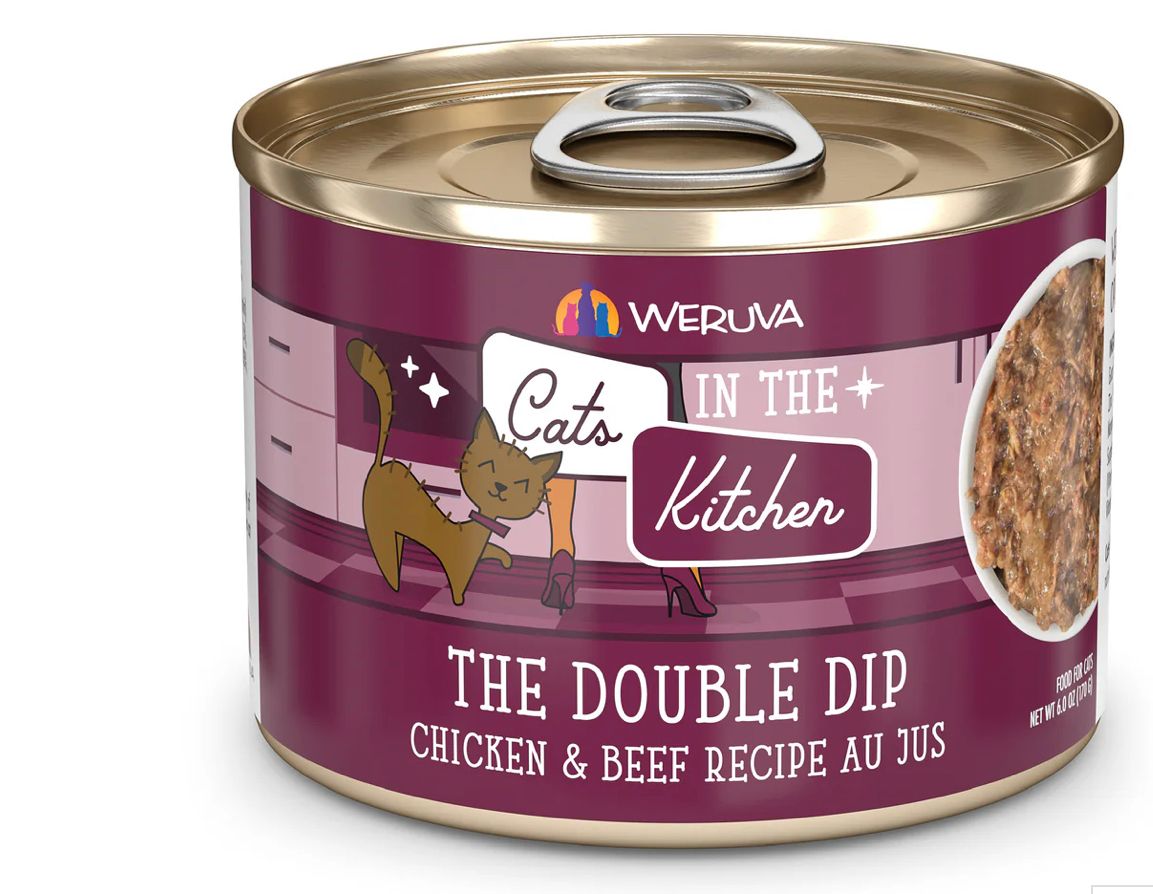 WERUVA CATS IN THE KITCHEN THE DOUBLE DIP CAT FOOD 6OZ