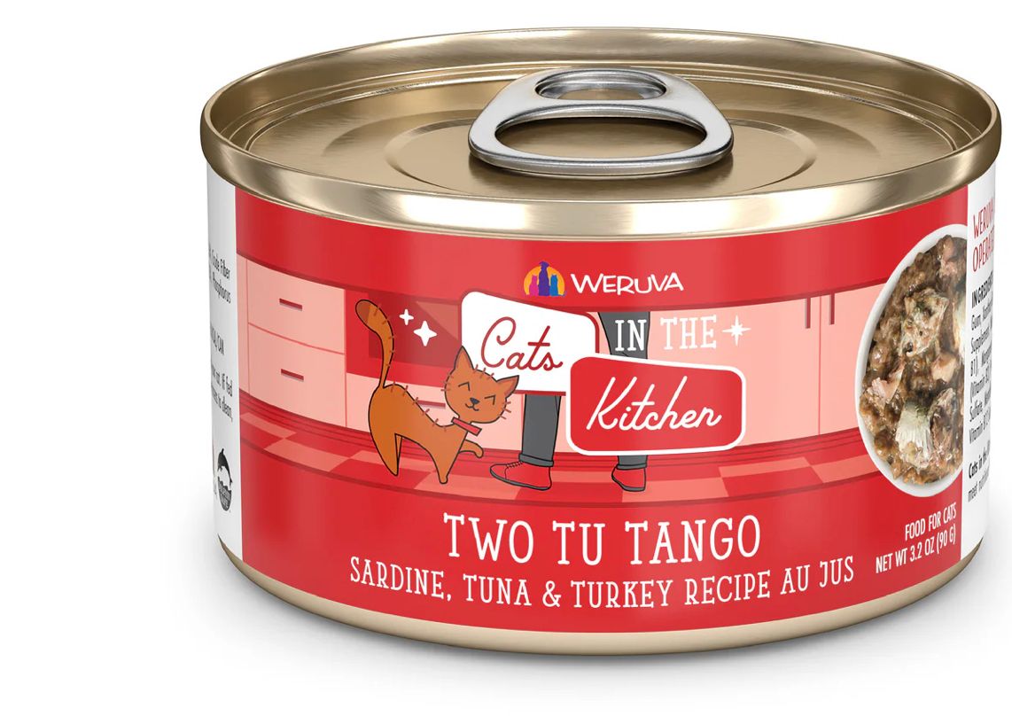 *WERUVA CATS IN THE KITCHEN TWO TU TANGO CAT FOOD 3.2OZ