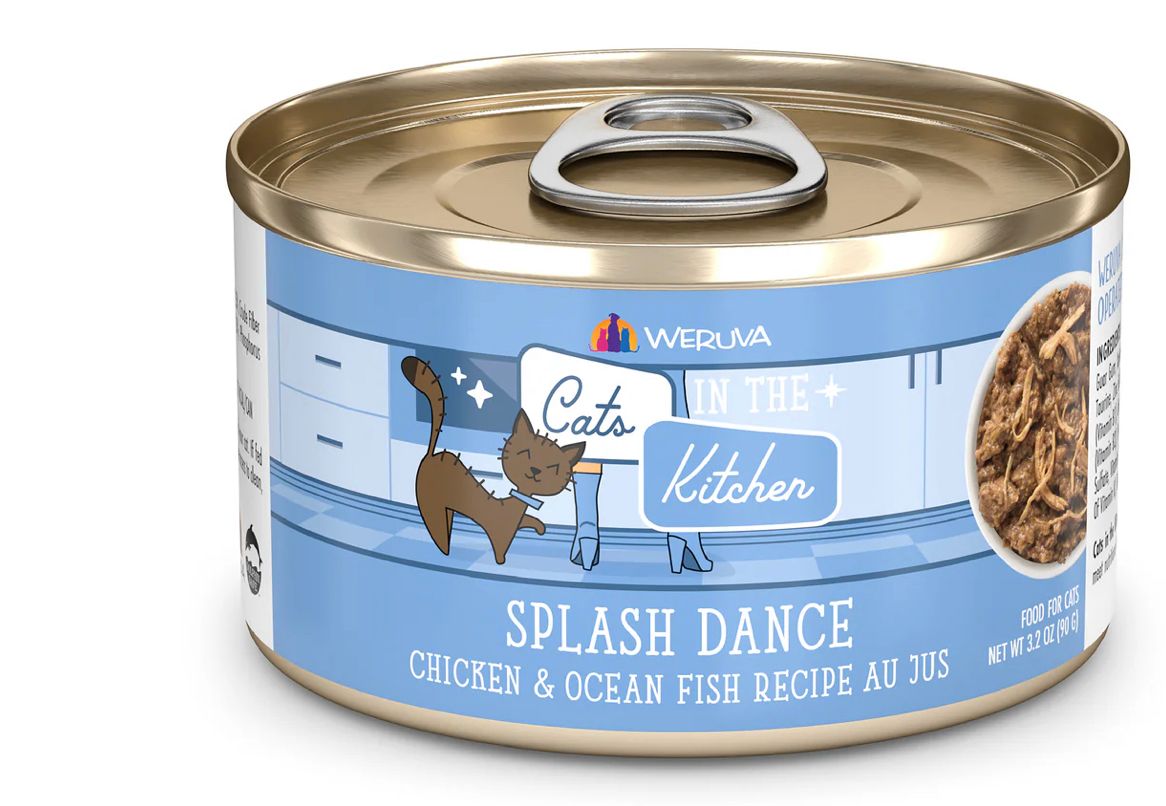 *WERUVA CATS IN THE KITCHEN SPLASH DANCE CAT FOOD 3.2OZ