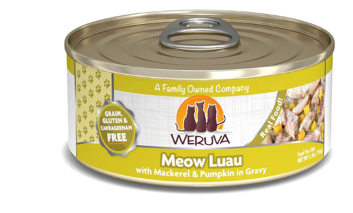 WERUVA MEOW LUAU CAT FOOD CASE OF 24/5.5OZ