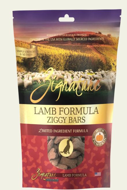 ZIGNATURE LAMB FORMULA ZIGGY BAR TREAT DOG FOOD 12OZ