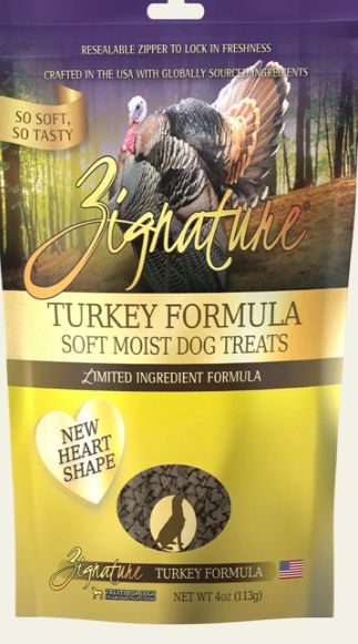 ZIGNATURE SOFT MOIST TURKEY TREAT DOG FOOD 4OZ