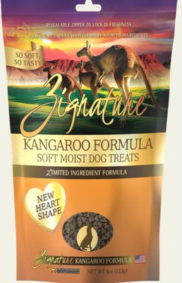 ZIGNATURE SOFT MOIST KANGAROO TREATS DOG FOOD 4OZ