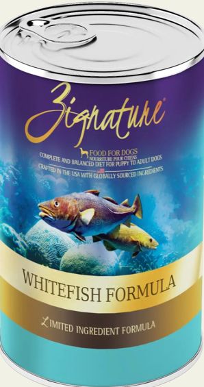*ZIGNATURE WHITEFISH FORMULA DOG FOOD 13OZ