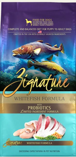 *ZIGNATURE WHITEFISH FORMULA DOG FOOD 4LBS