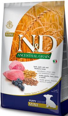 FARMINA ANCESTRAL GRAIN LAMB BLUEBERRY PUPPY MINI DOG FOOD 5.5LBS