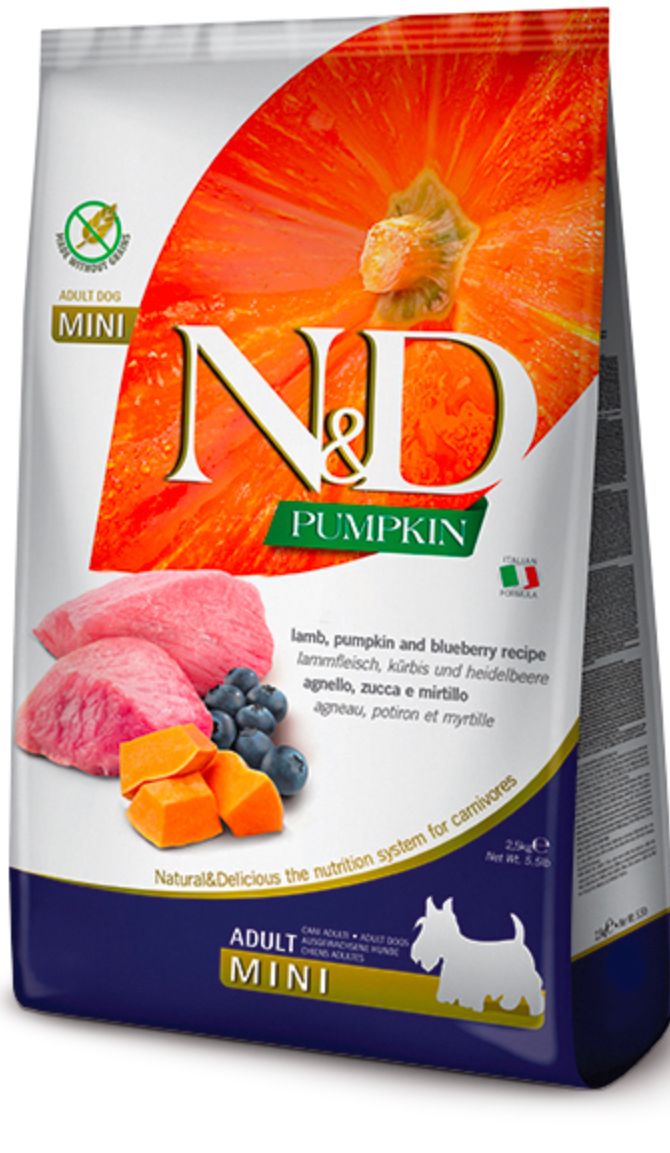*FARMINA GRAIN FREE PUMPKIN LAMB MINI DOG FOOD 15.4LBS